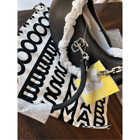 Marc Jacobs The J Marc Curve Top Handle Leather Shoulder Bag In Black - Picture 10 of 10